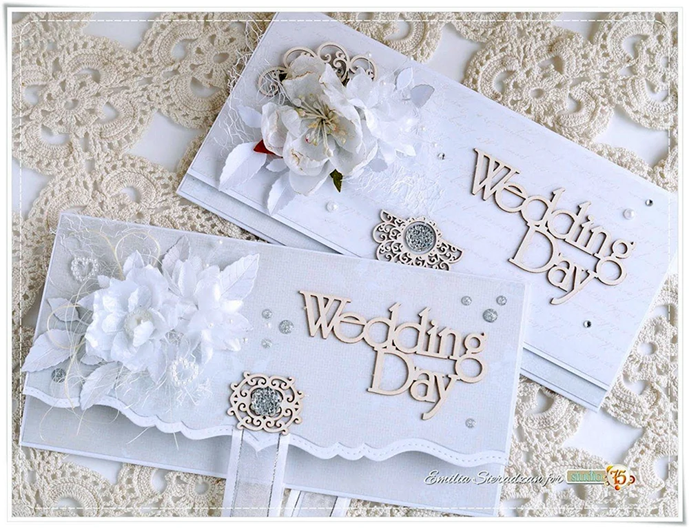 Скрапбукинг Свадебные конверты и открытки