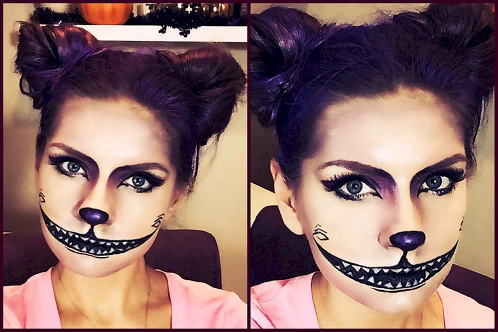 Transformation girl Cat Makeup