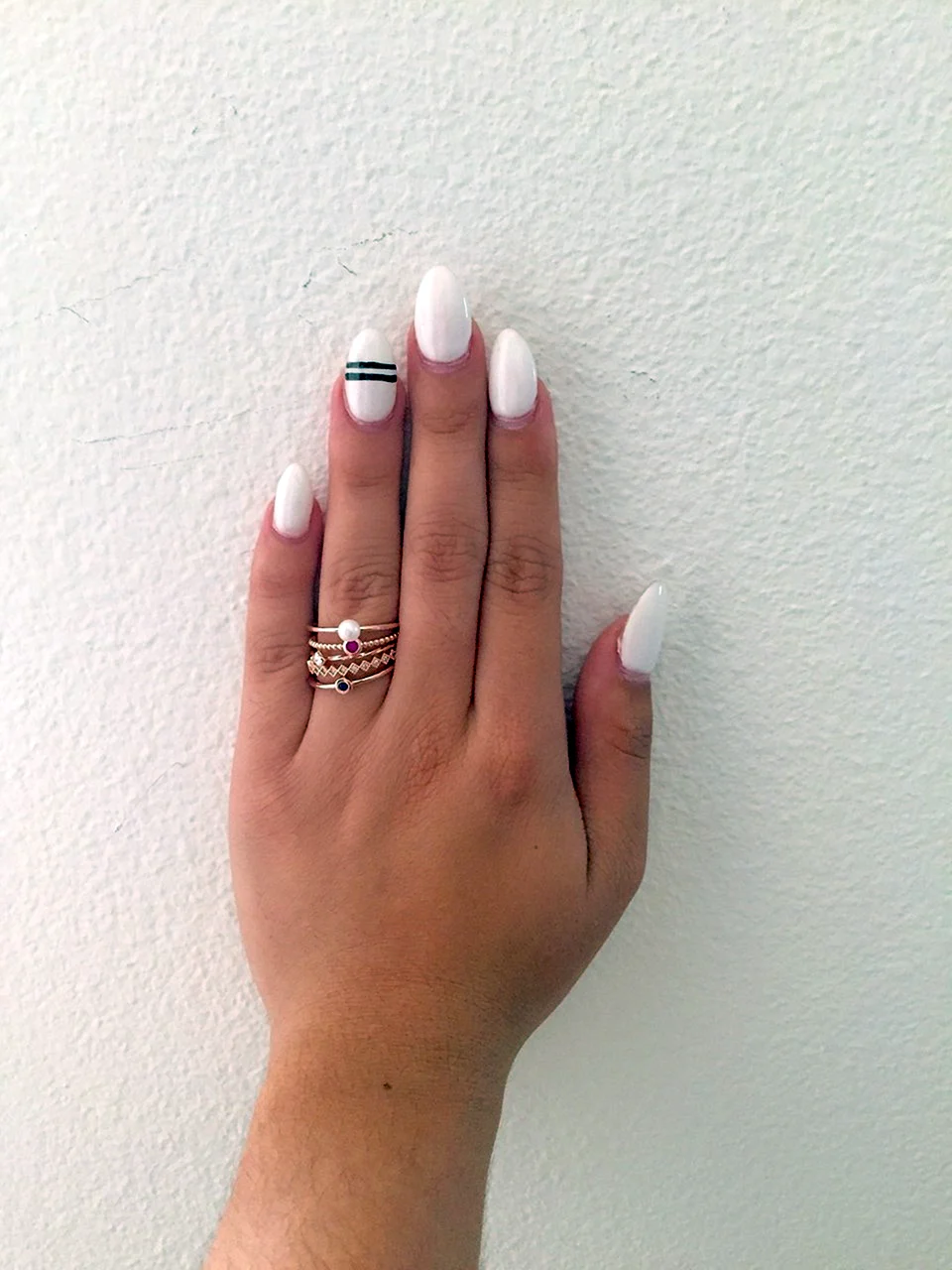 Tween White Nails