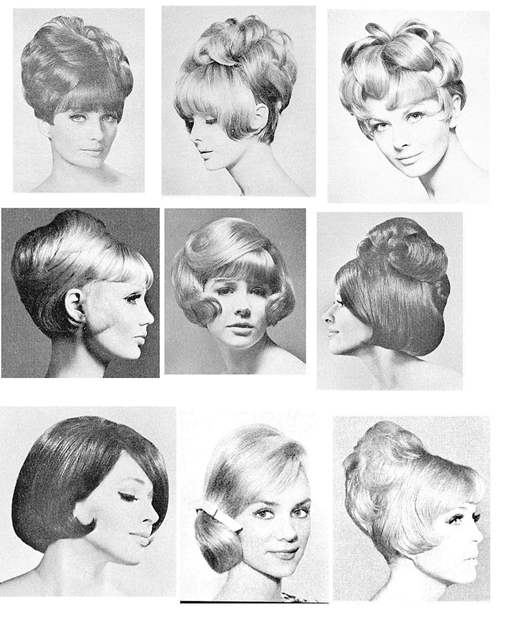 Vintage Haircut elements pattern