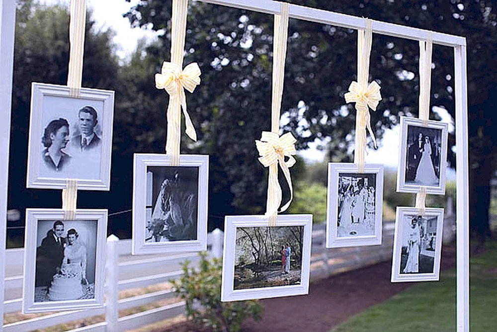 Wedding photo display