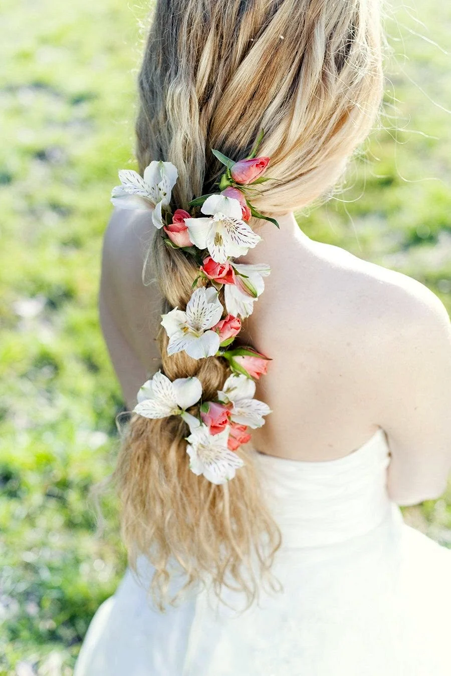 White Flower hair Dress
