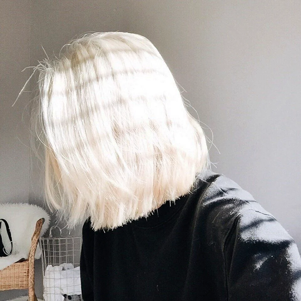 White hair aesthetic