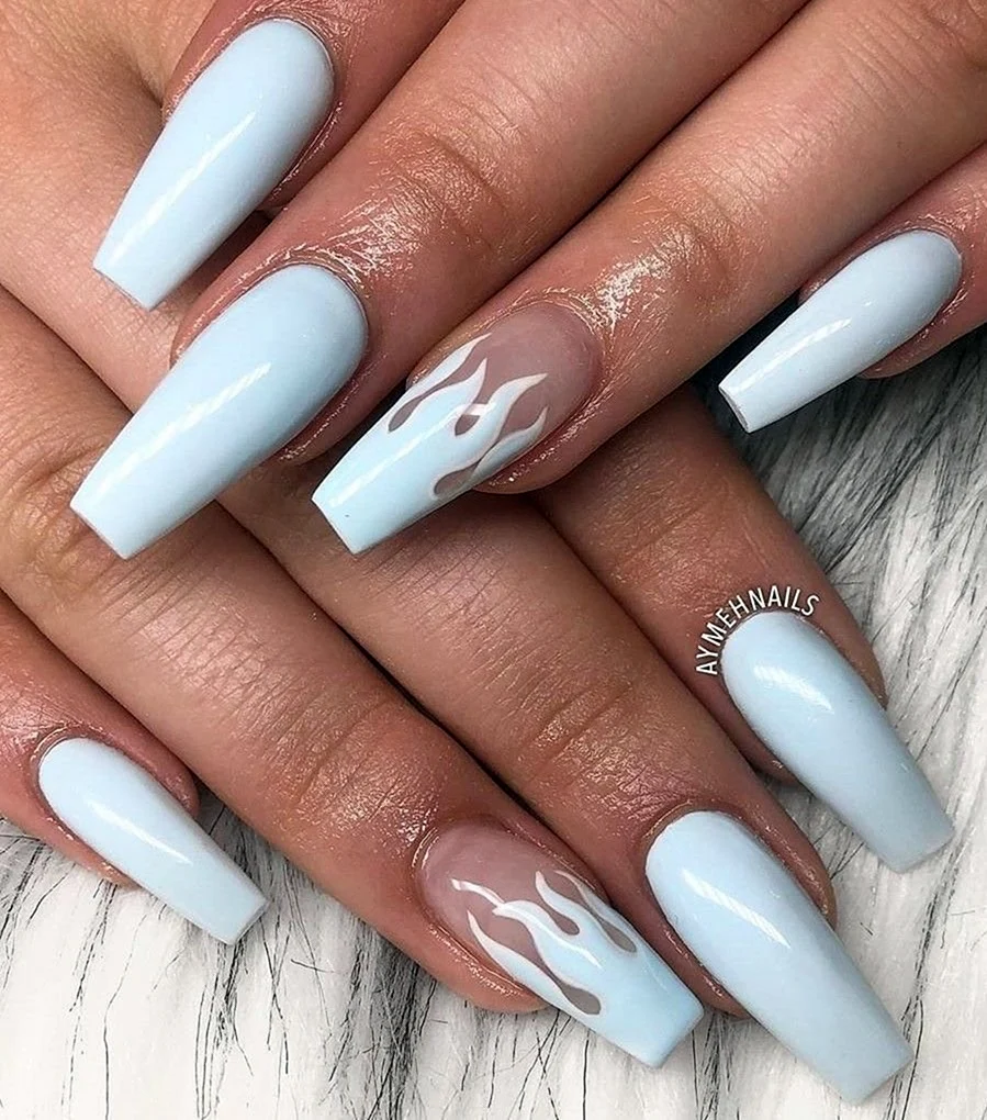 Winter Coffin Nails