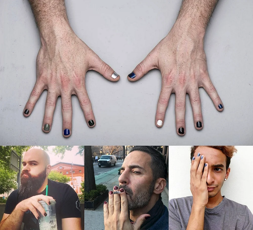 Крашеные ногти у мужчин