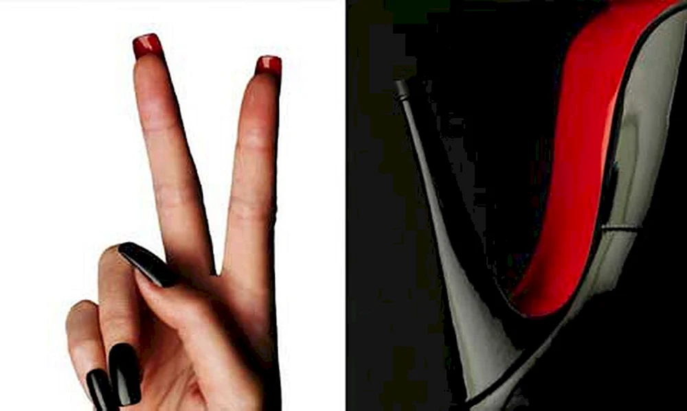 Красный лак для ногтей черный фон