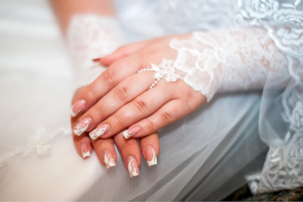 Ногти к свадебному платью