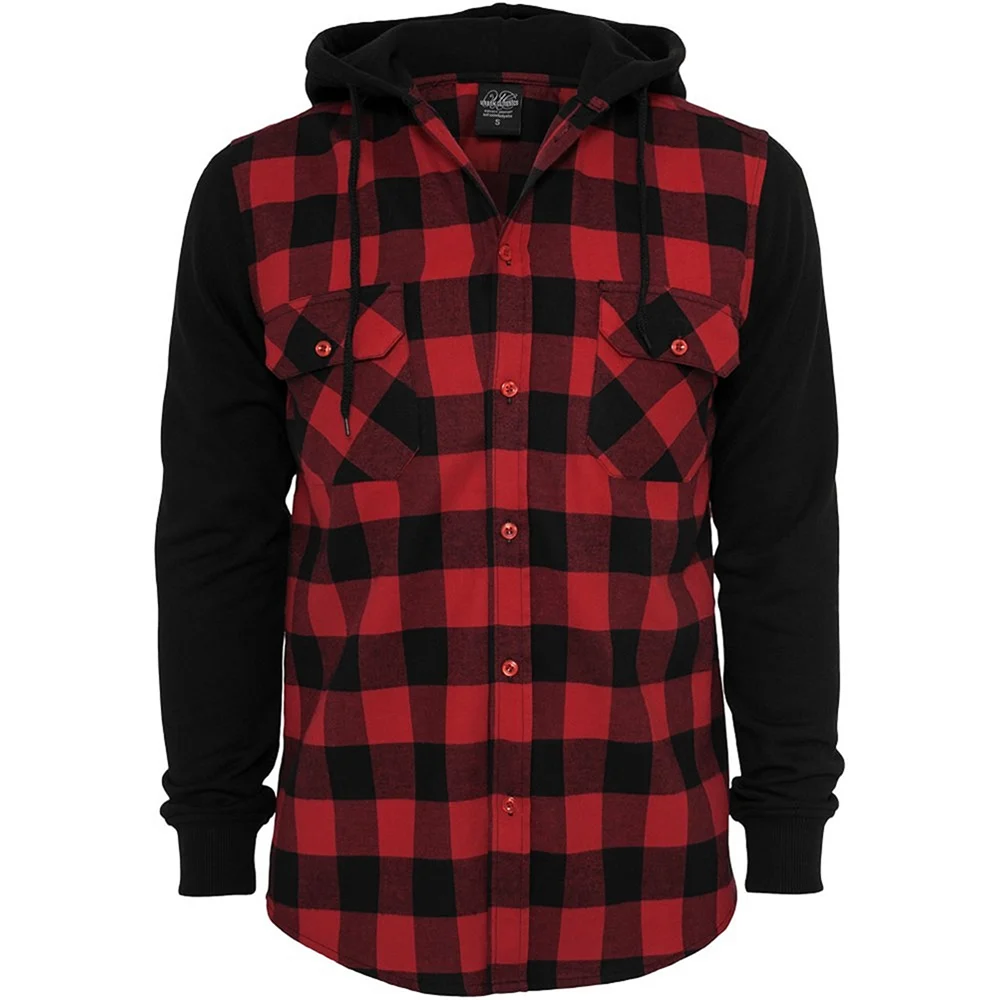 Urban Classics Hooded Flannel Lumberjack Shirt